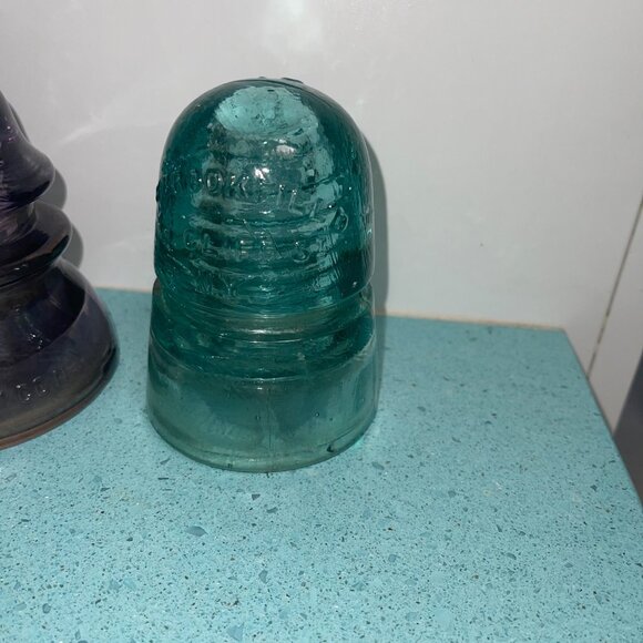 Whitall Antique Insulator Glass Collection Set of 4 Decor - Picture 10 of 16